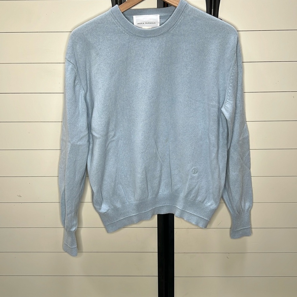 Maria McManus recycled cashmere cream neck sweater Small